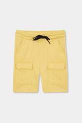 Boys yellow Six Pocket Cargo Shorts(Knee Length)